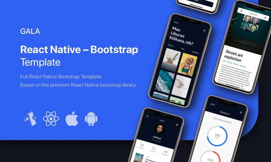 Gala React native Multipurpose Mobile Uikit