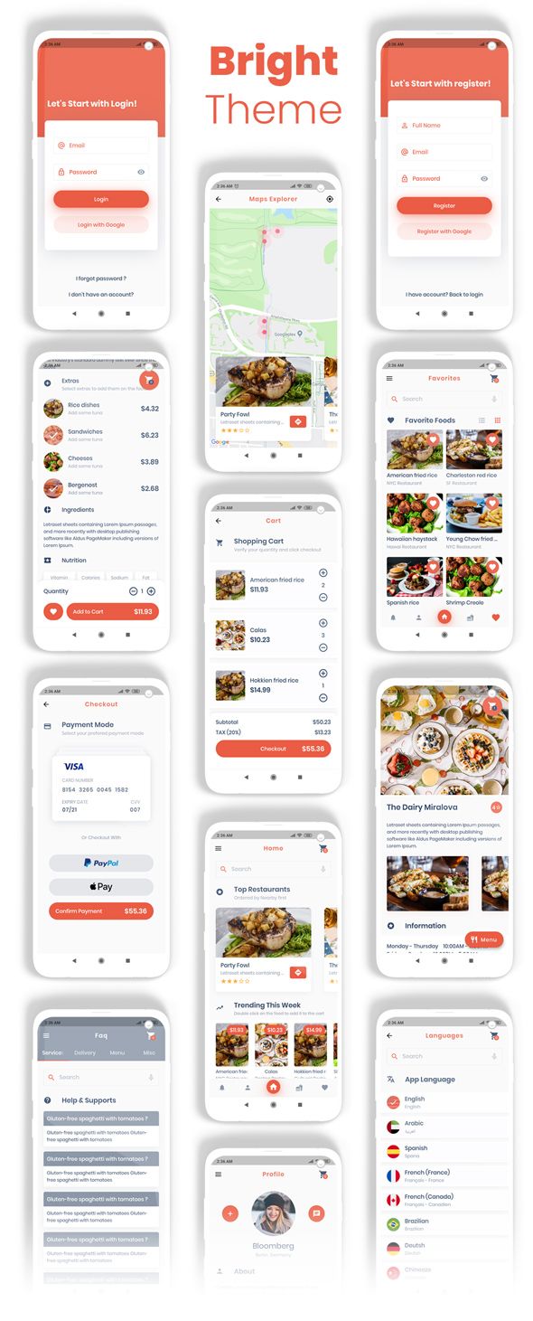 Multi Restaurants Flutter App UI Kit - 6