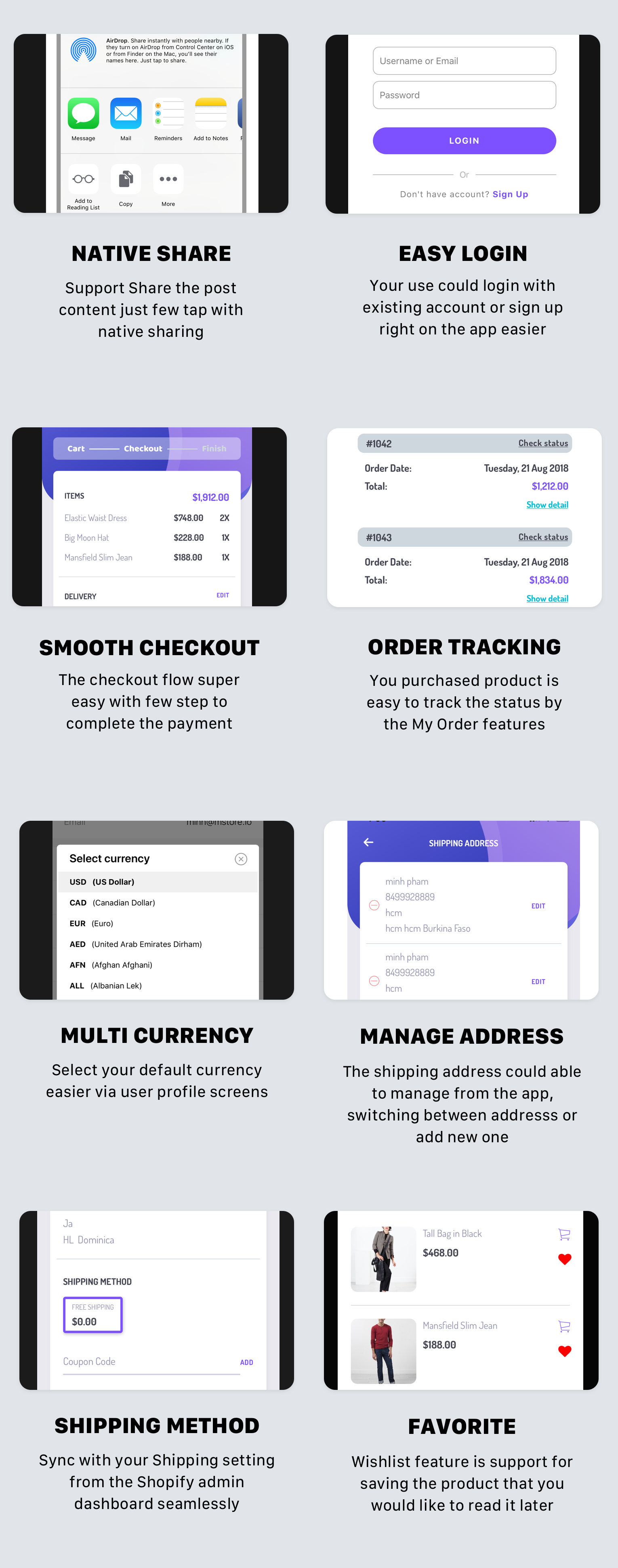 EvaStore - the complete mobile app for Shopify store by React Native and GraphQL - 2