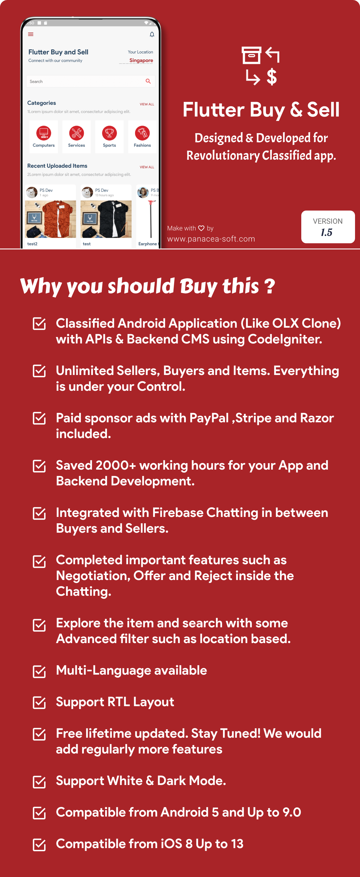 Flutter Buy & Sell ( Olx, Mercari, Offerup, Carousell ) Clone Classified App - img4