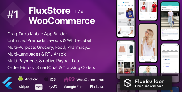 Fluxstore WooCommerce - Flutter E-commerce Full App Flutter Ecommerce Mobile App template