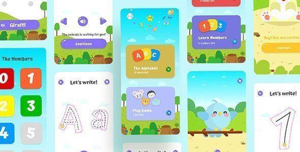 ABC Learning - React Native App React native Books, Courses &amp; Learning Mobile App template
