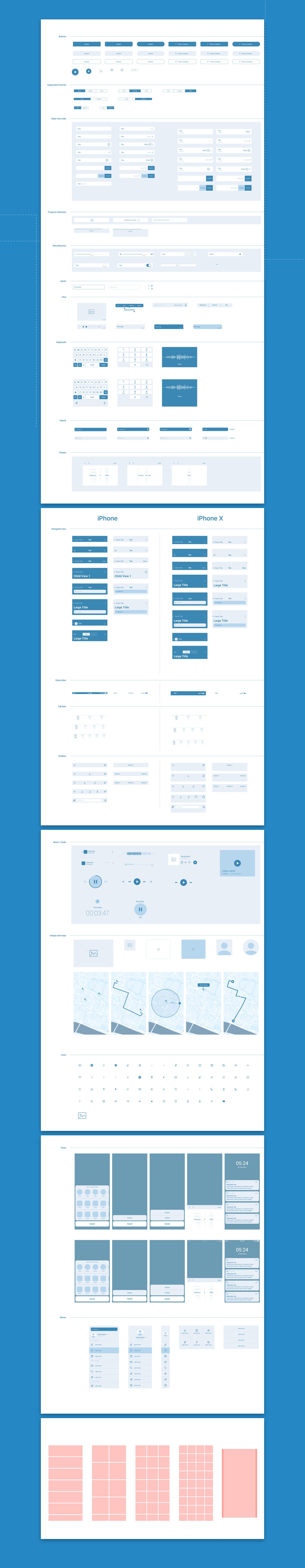 Wireland iOS Wireframe Kit - 144+ App Screens for Sketch - 4