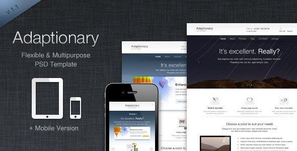 Adaptionary PSD Template  News &amp; Blogging Design 