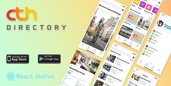 CTH Directory - React Native mobile apps React native Travel Booking &amp; Rent Mobile App template