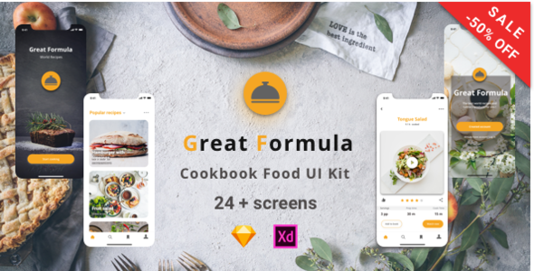 Great Formula - Set of UI Kit for Sketch  Books, Courses &amp; Learning Design Uikit