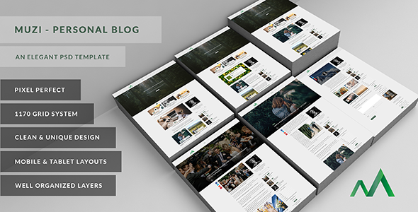 Muzi - An Elegant Personal Blog  Travel Booking &amp; Rent Design 