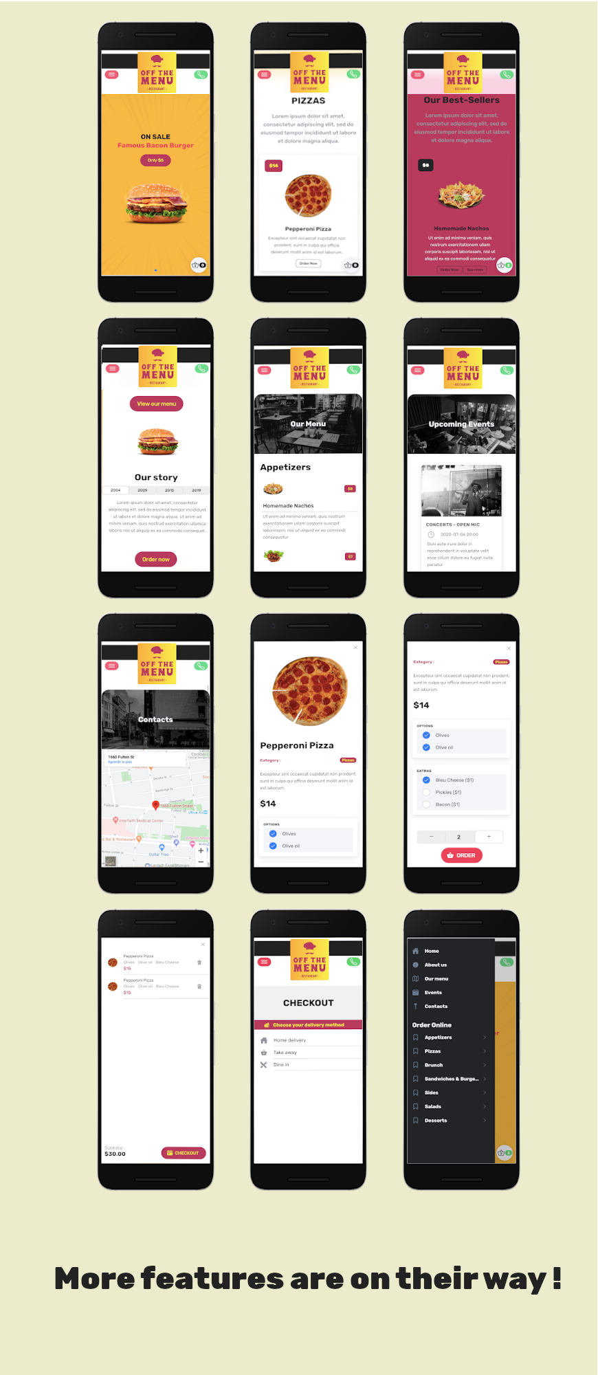 Off The Menu Restaurant - Ionic 5 template food ordering / Firebase backend - 1