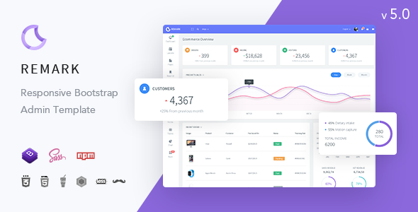 Remark - Responsive Bootstrap 4 Admin Template   Design Dashboard