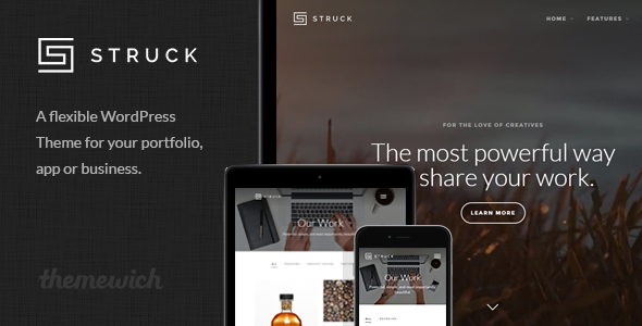 Struck - A Responsive Creative WordPress Theme  News &amp; Blogging Design 