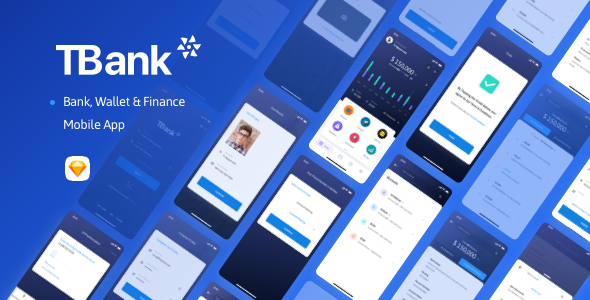 TBank | Bank, Wallet & Finance Mobile App  Finance &amp; Banking Design Uikit