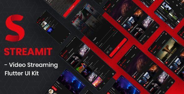 Streamit - Flutter Video Streaming UI Kit Flutter Music &amp; Video streaming Mobile Uikit