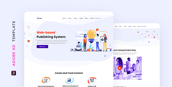 Xsapp – SAAS Company Template for XD   Design Boilerplate