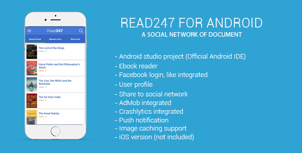 Read247 - social network of document (android) Android Social &amp; Dating Mobile App template