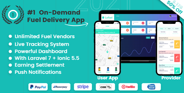 On Demand Fuel Gas Delivery Mobile App - Lofuel