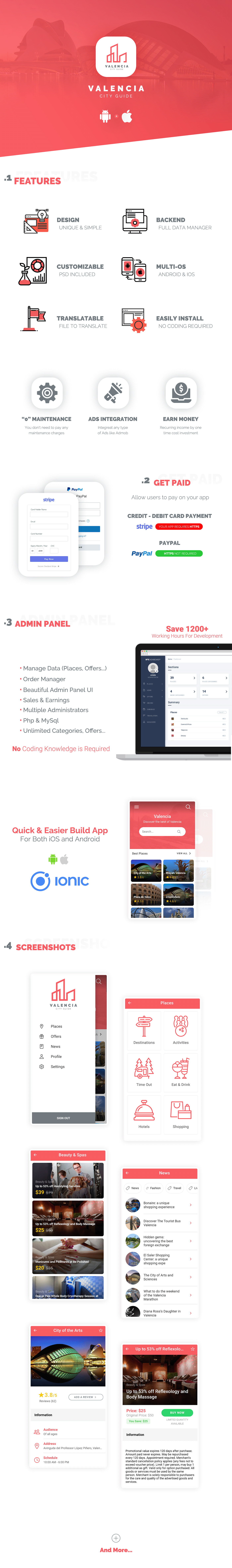 Valencia - Complete City Guide App + Backend - Ionic - 1