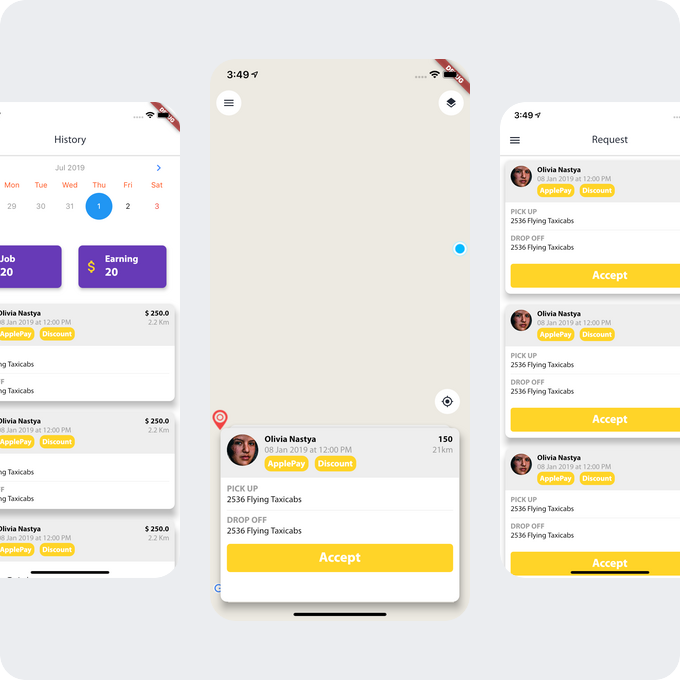 TaxiAppDriver Flutter Taxi Mobile Uikit