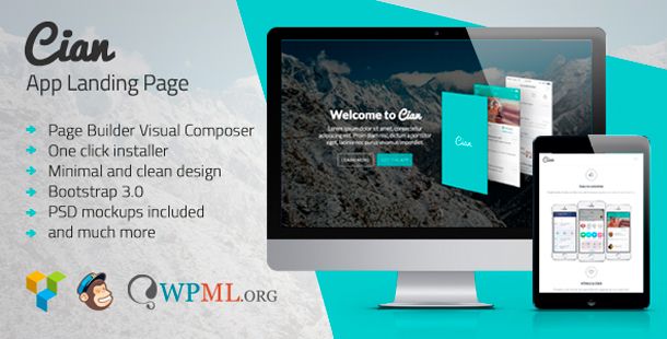 Cian - App Landing Page Wordpress