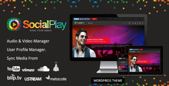 SocialPlay - Media Sharing WordPress Theme    