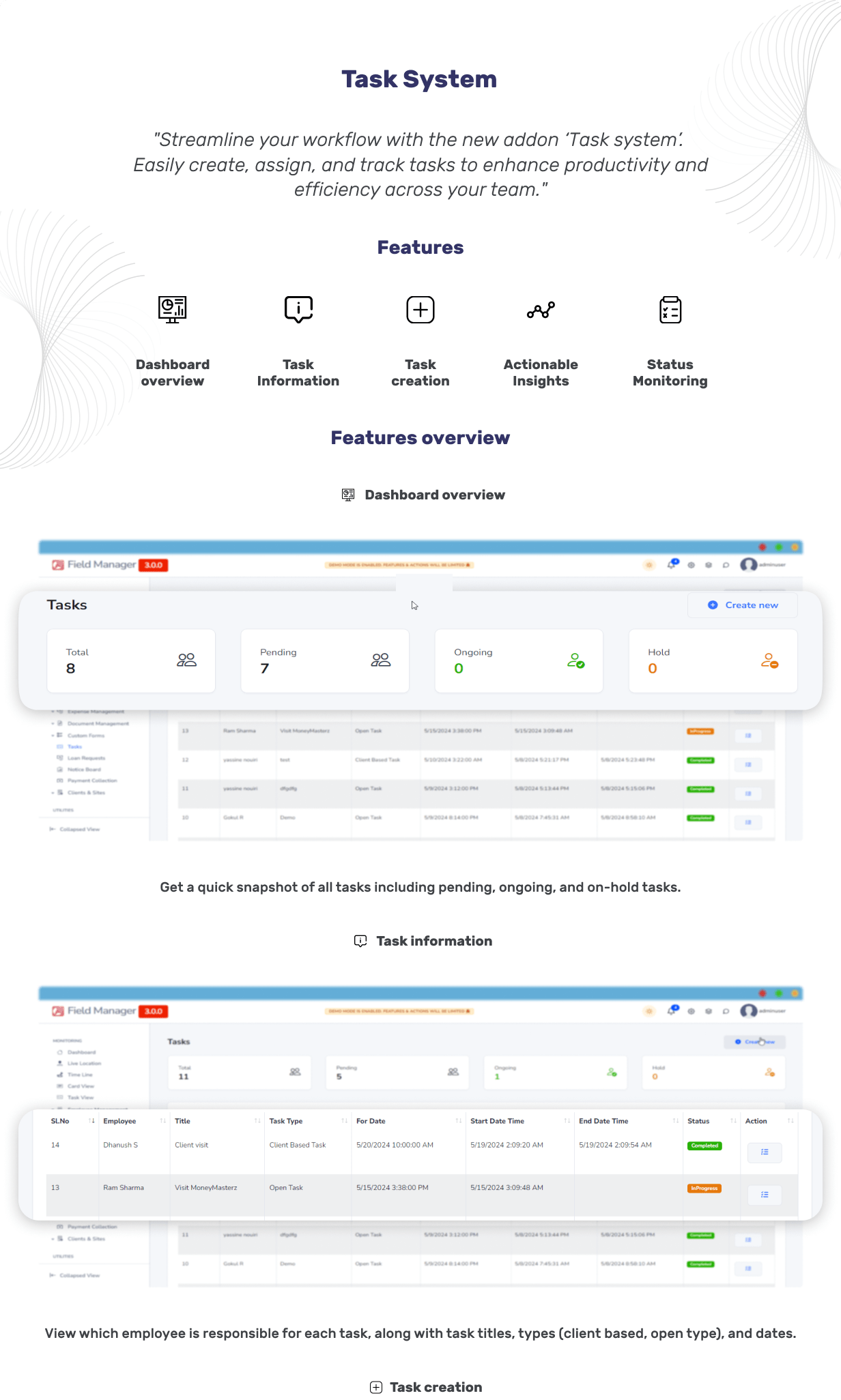 Task System For Field Manager SaaS | .NET - 1