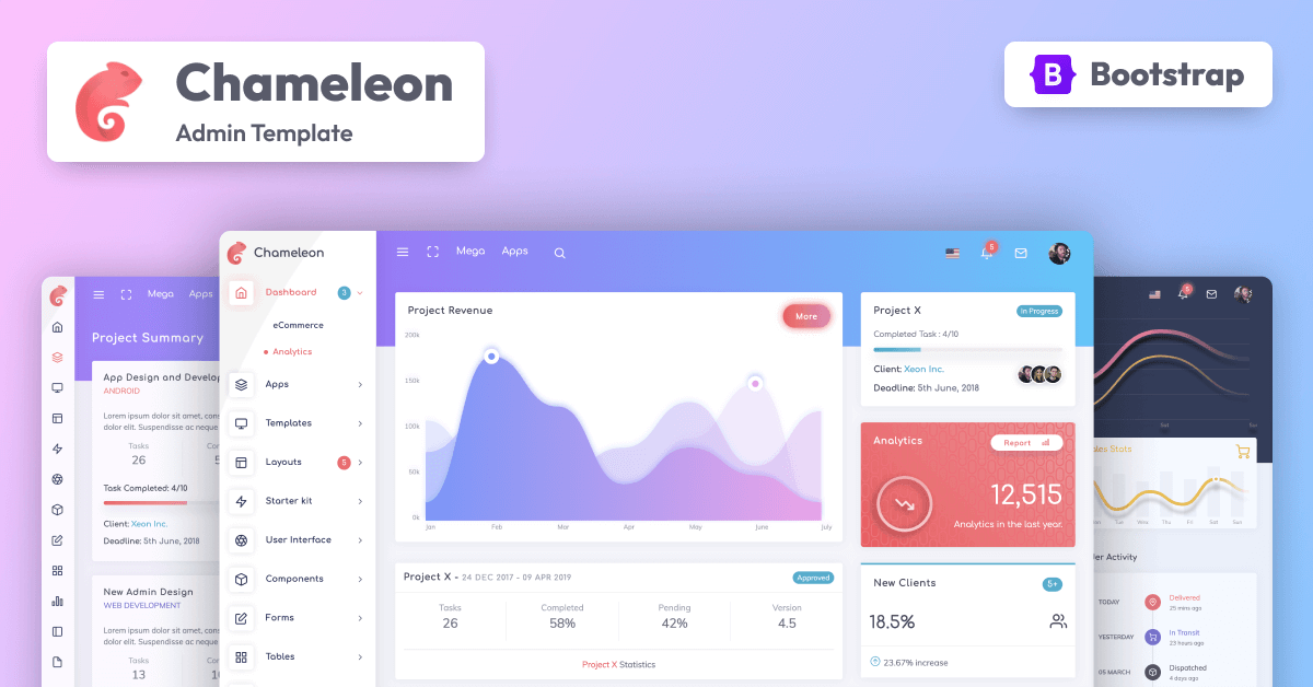 Chameleon Dashboard PRO - Bootstrap 4