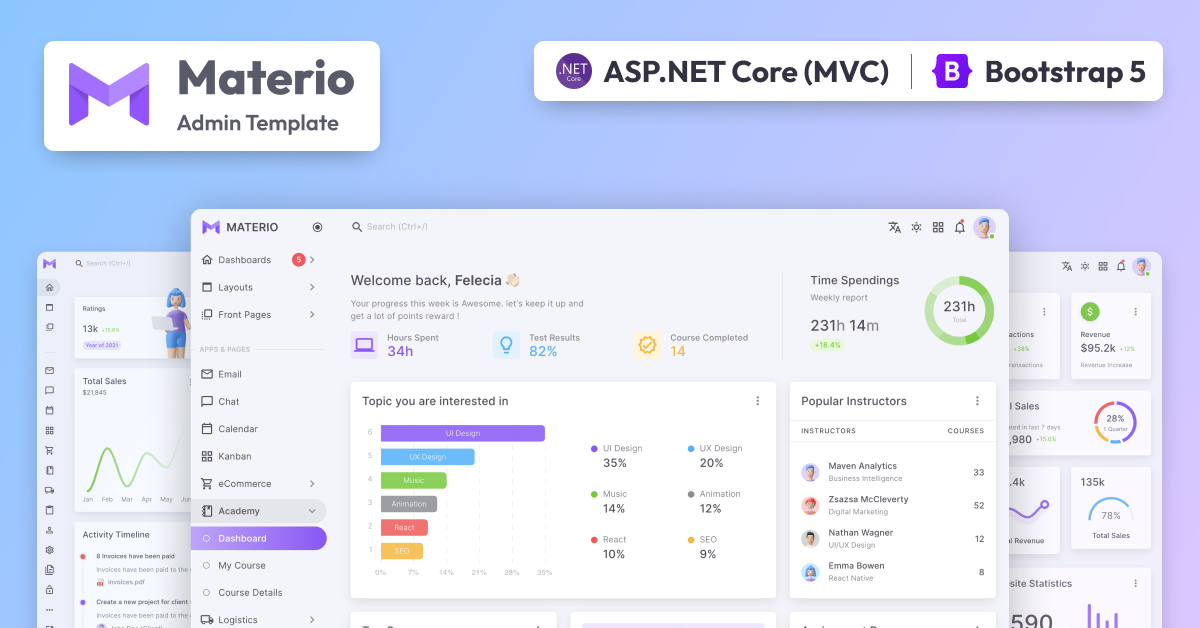 Materio - ASP.NET Core MVC Admin Template