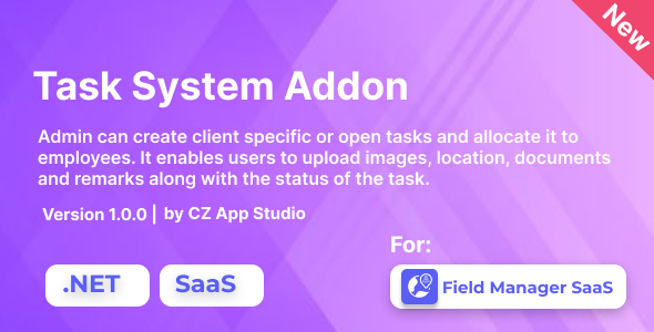 Task System For Field Manager SaaS | .NET
