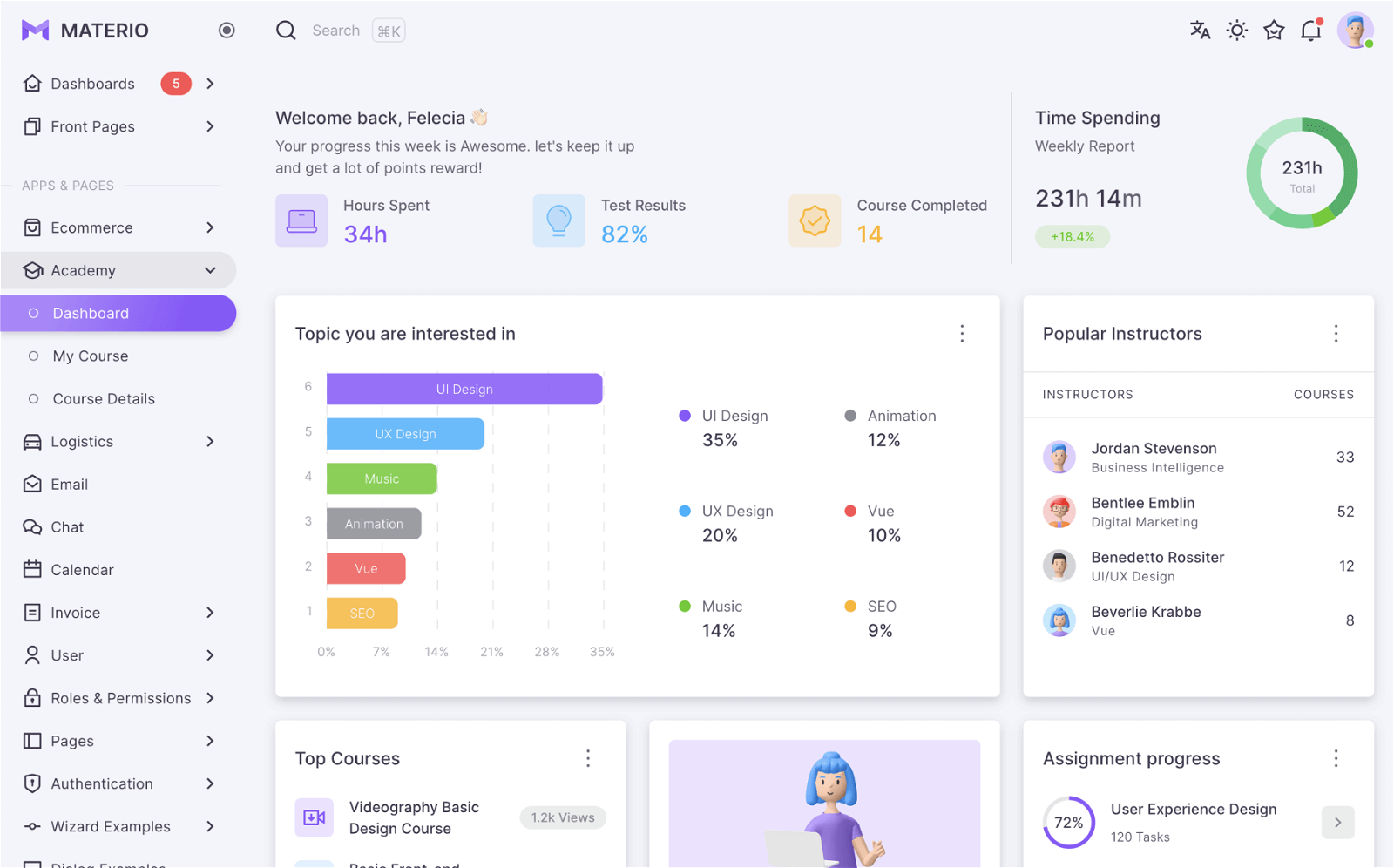 materio bootstrap admin template