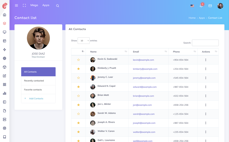 chameleon dashboard pro bootstrap