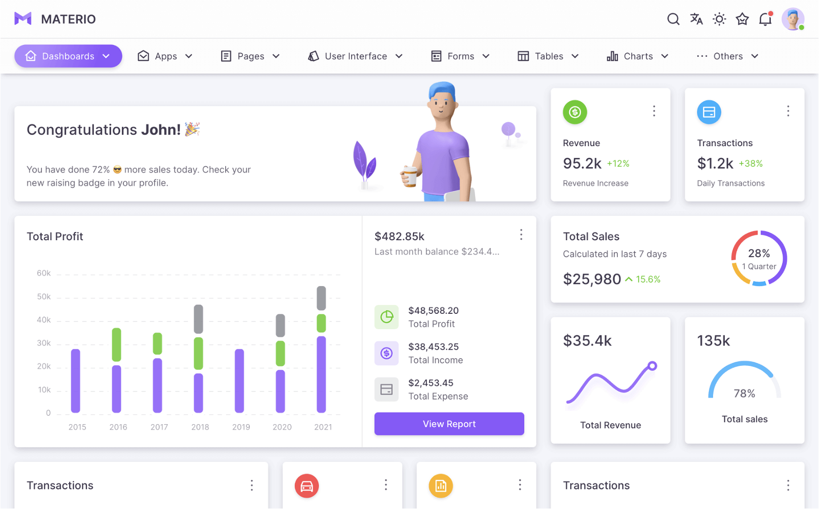 materio dashboard pro bootstrap