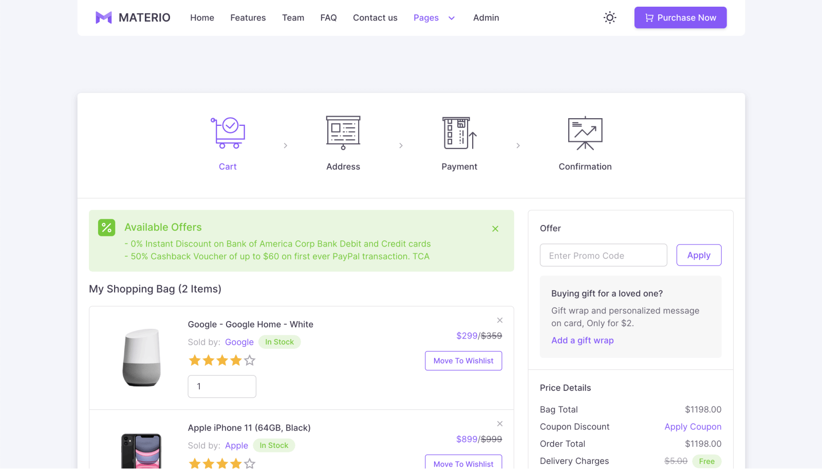 materio dashboard pro django