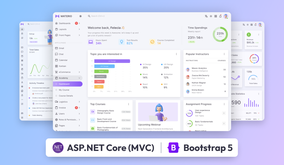 materio aspnet core mvc admin template