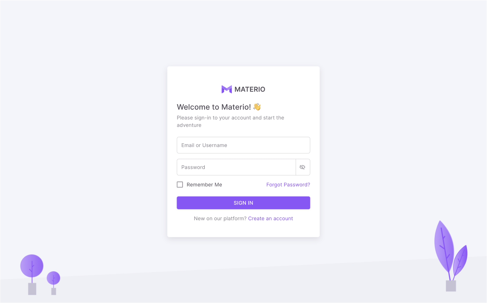 materio free bootstrap admin template