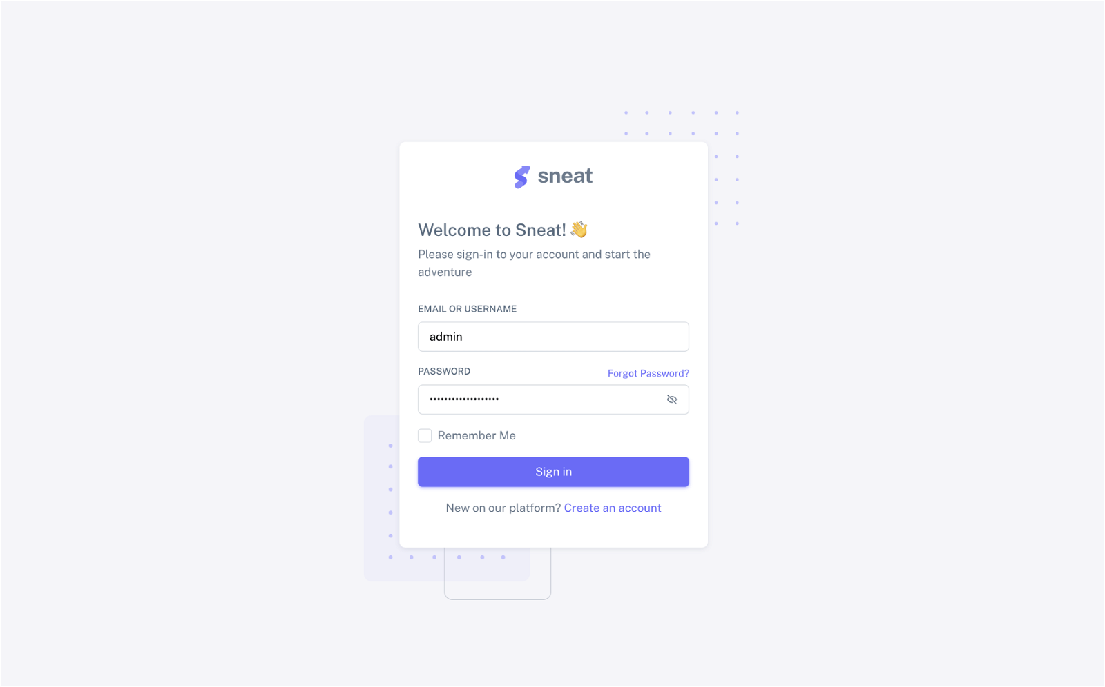 sneat dashboard free bootstrap