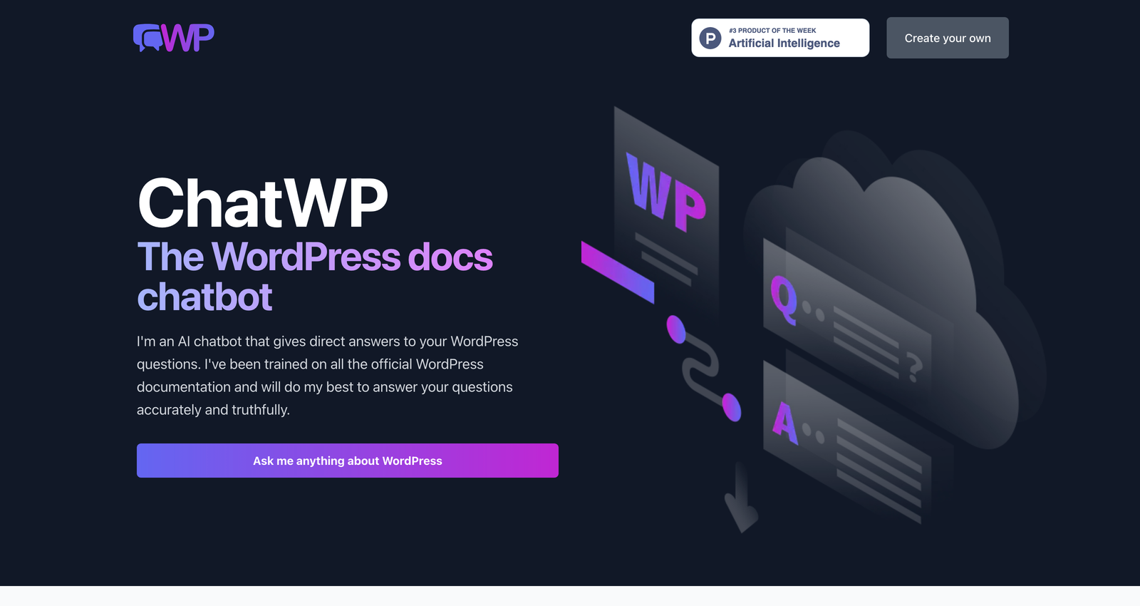 ChatWP - The WordPress docs chatbot