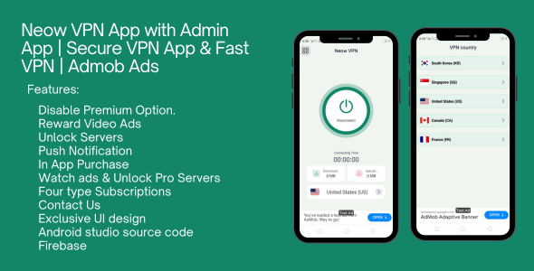 Neow VPN App with Admin App