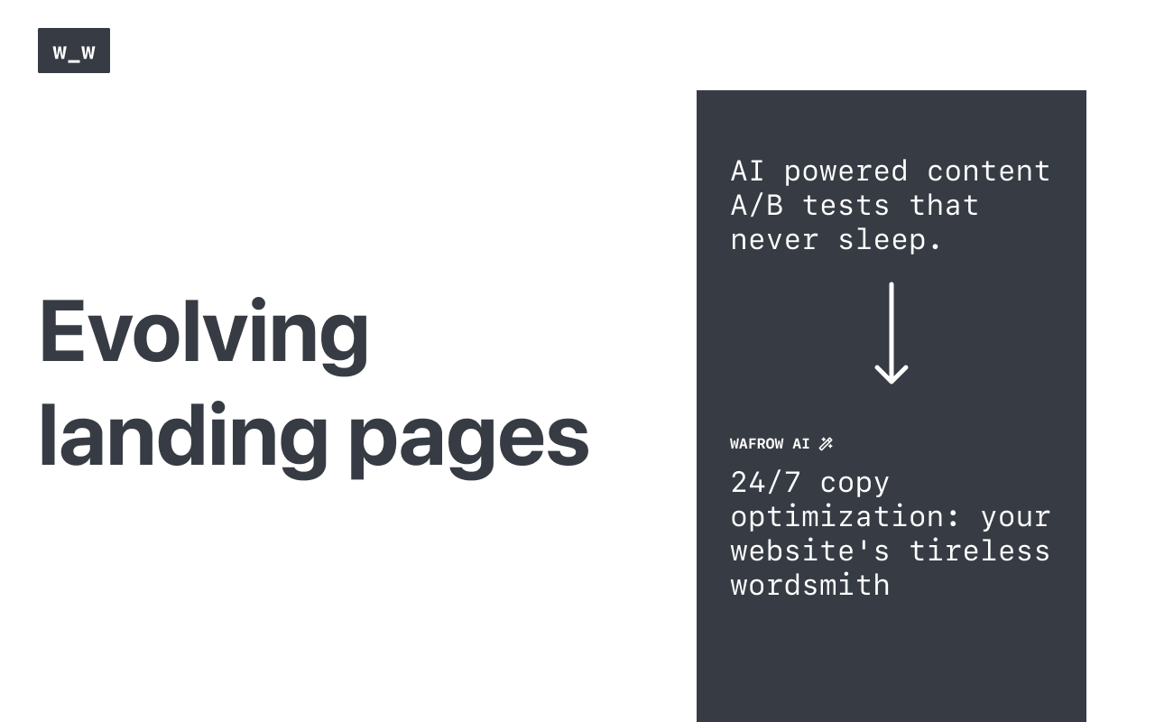 Evolving landing pages