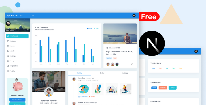 MaterialPro Free NextJs Admin Dashboard Template