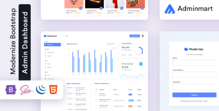 Modernize Free Bootstrap Admin Template
