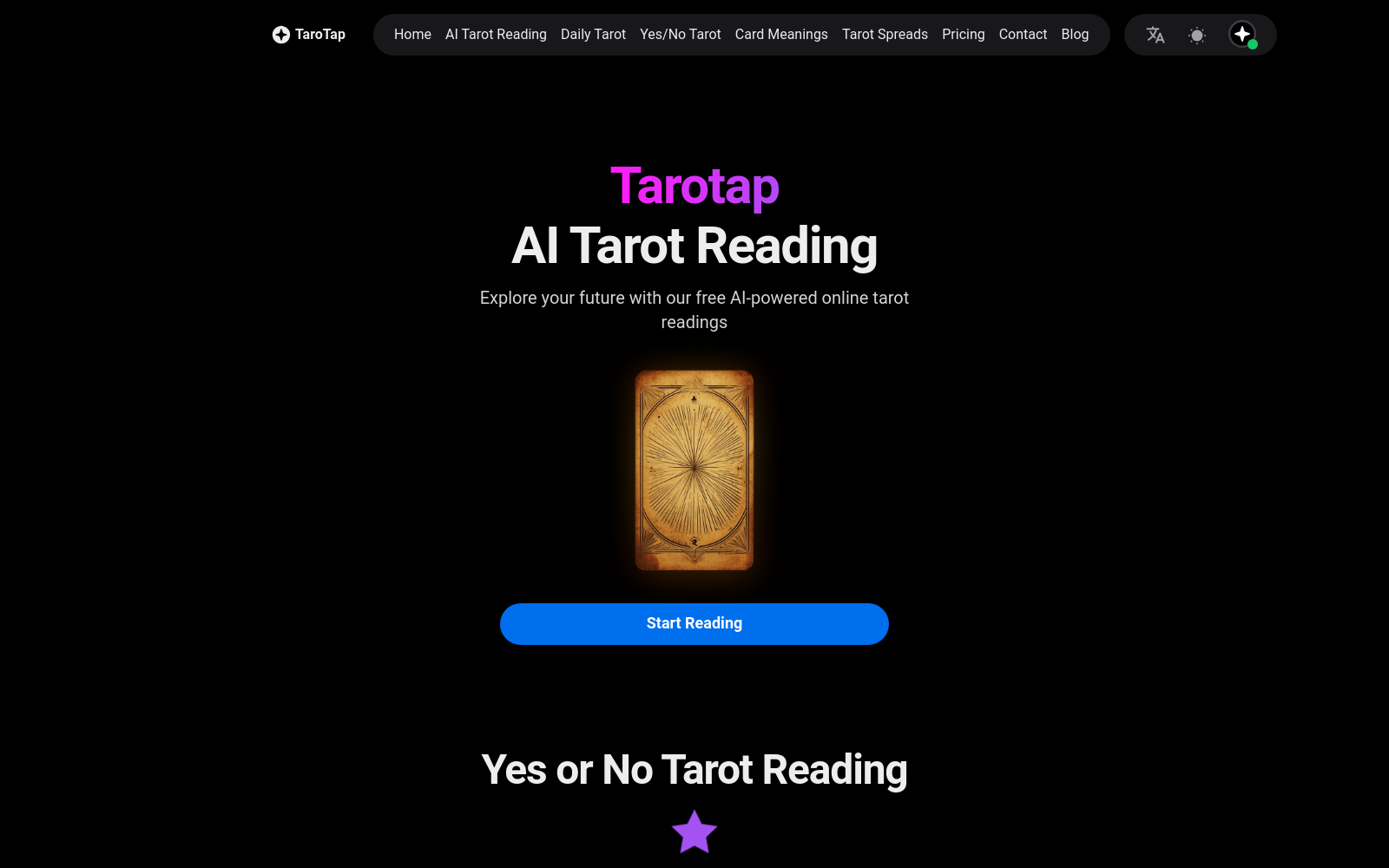 Tarotap: Free Accurate AI Tarot Reading & Predictions Online