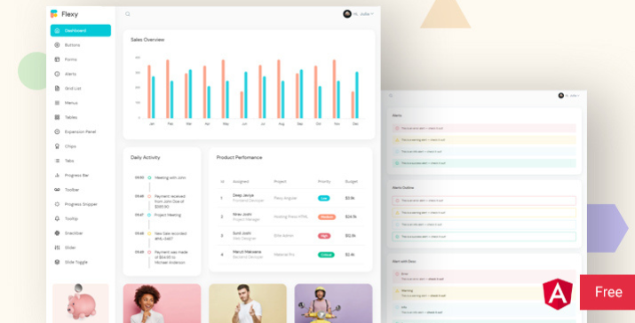 Flexy Free Angular Admin Dashboard Template