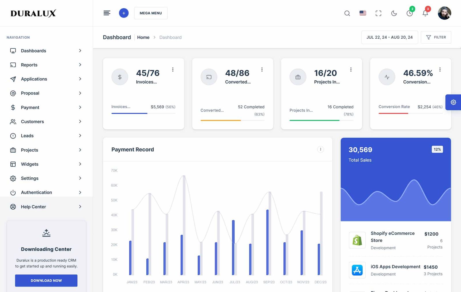Duralux  - Admin Dashboard HTML Template