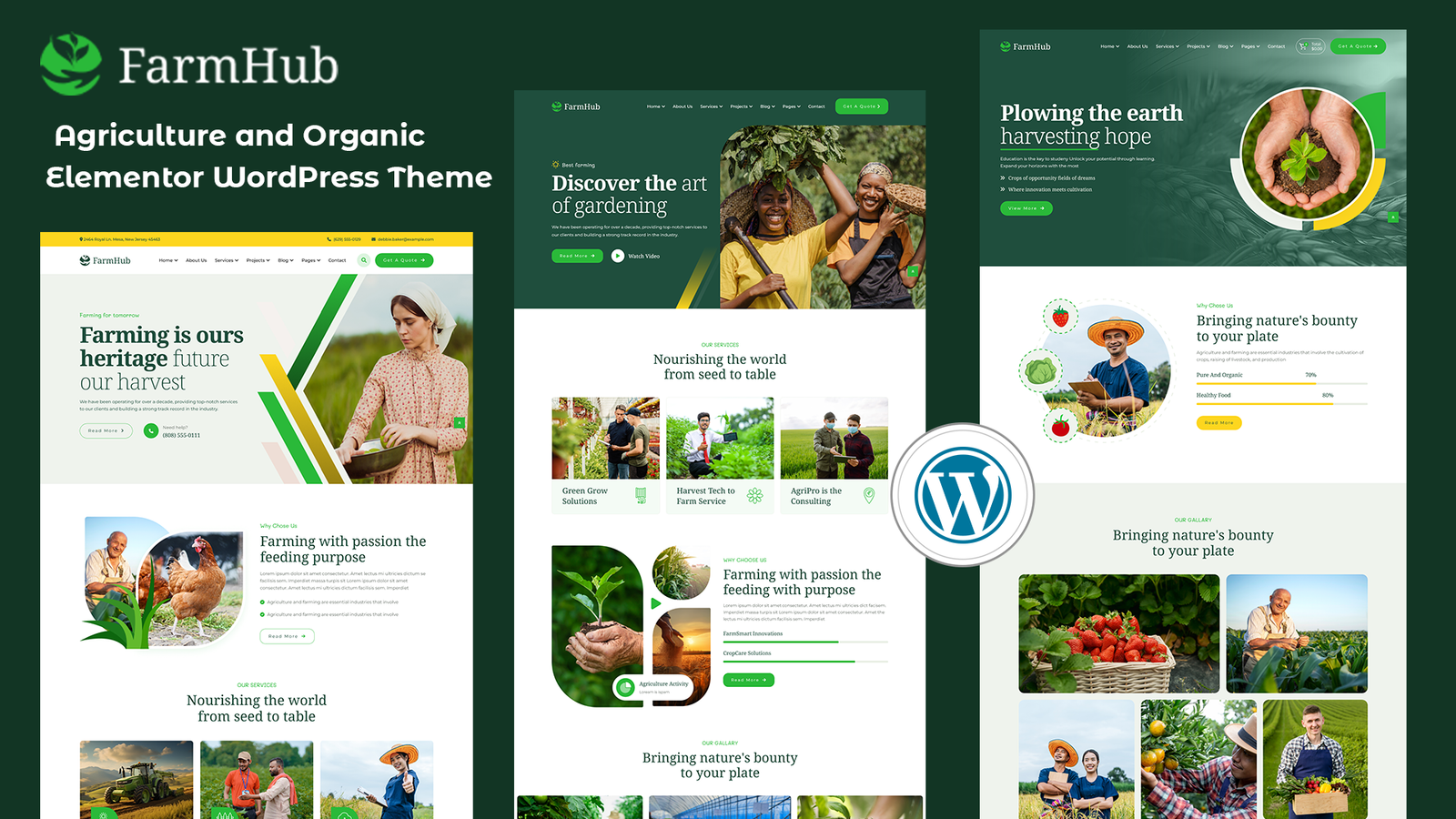 Farmhub - Agriculture Organic WordPress Theme