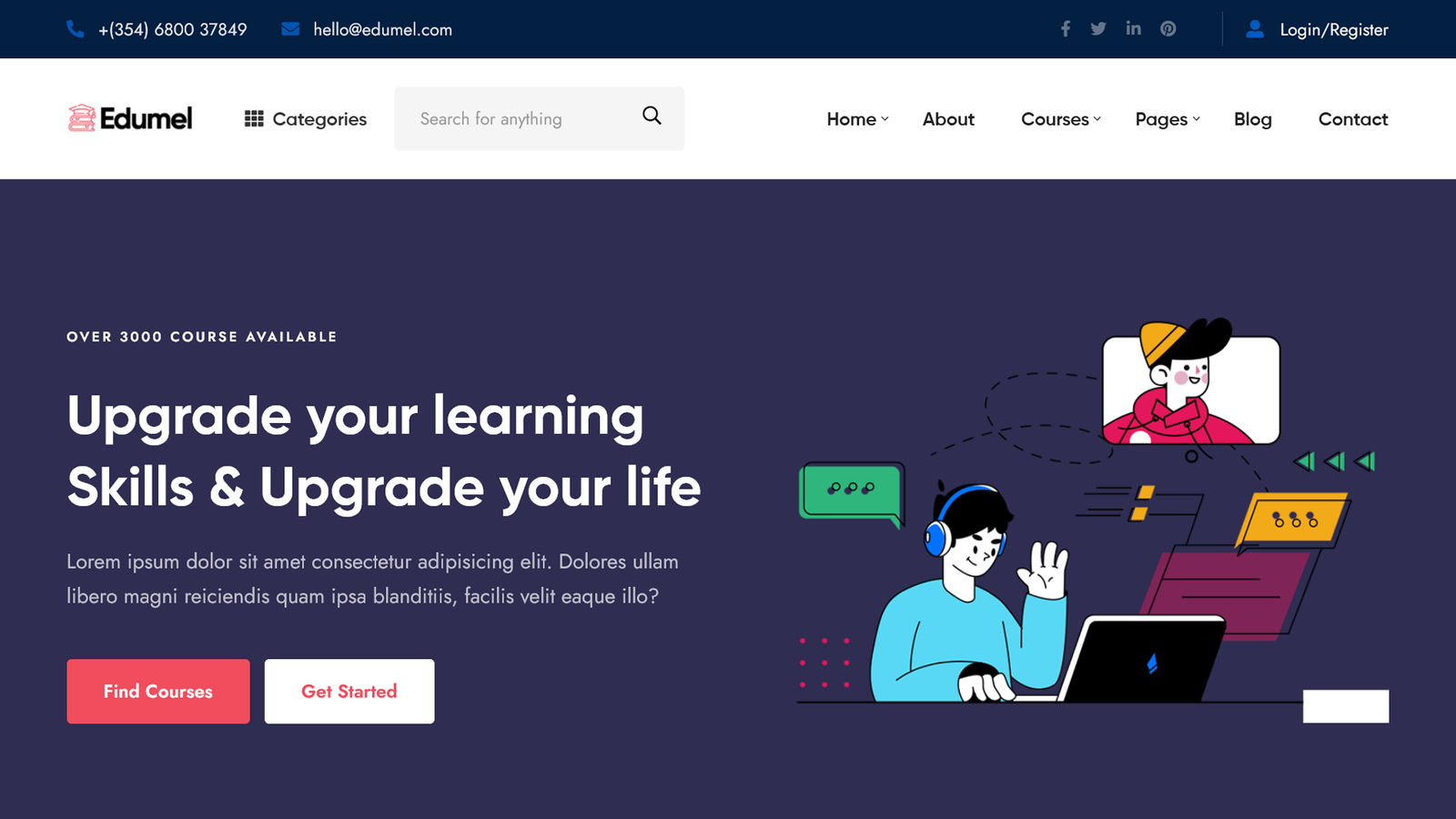 Edumel - Education LMS WordPress Theme